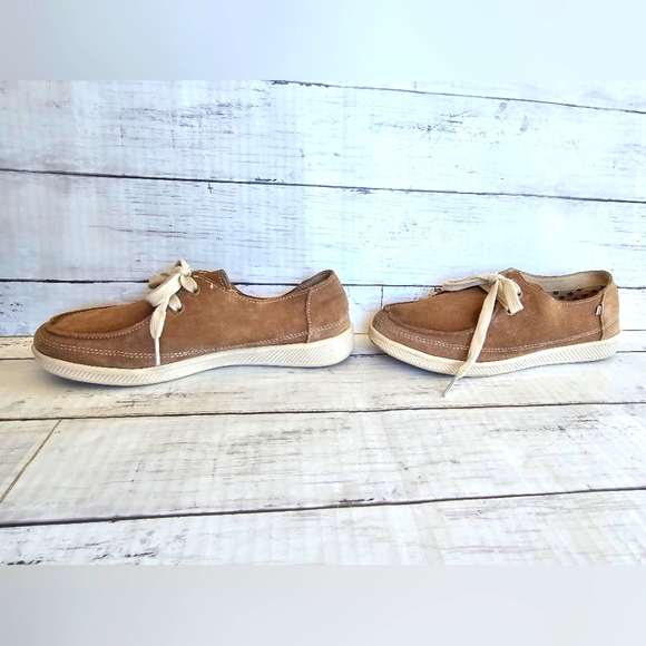 Love ED Belmont Western Boho Tan Suede Lace Up Loafer Sneakers Size 5.5M - Picture 3 of 13